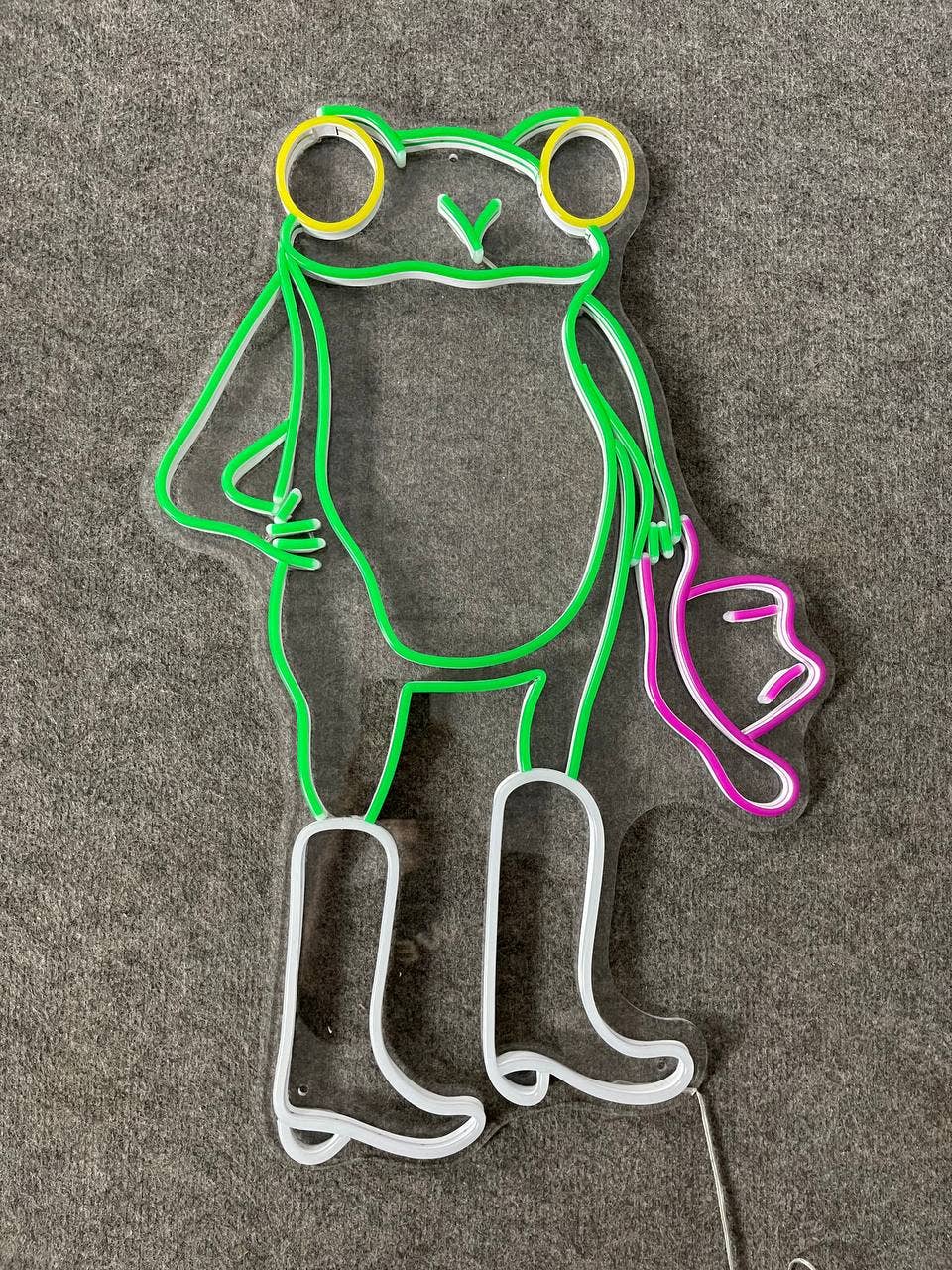 Frog Cowboy Neon Sign Farm Long-lasting Art Wall Decor