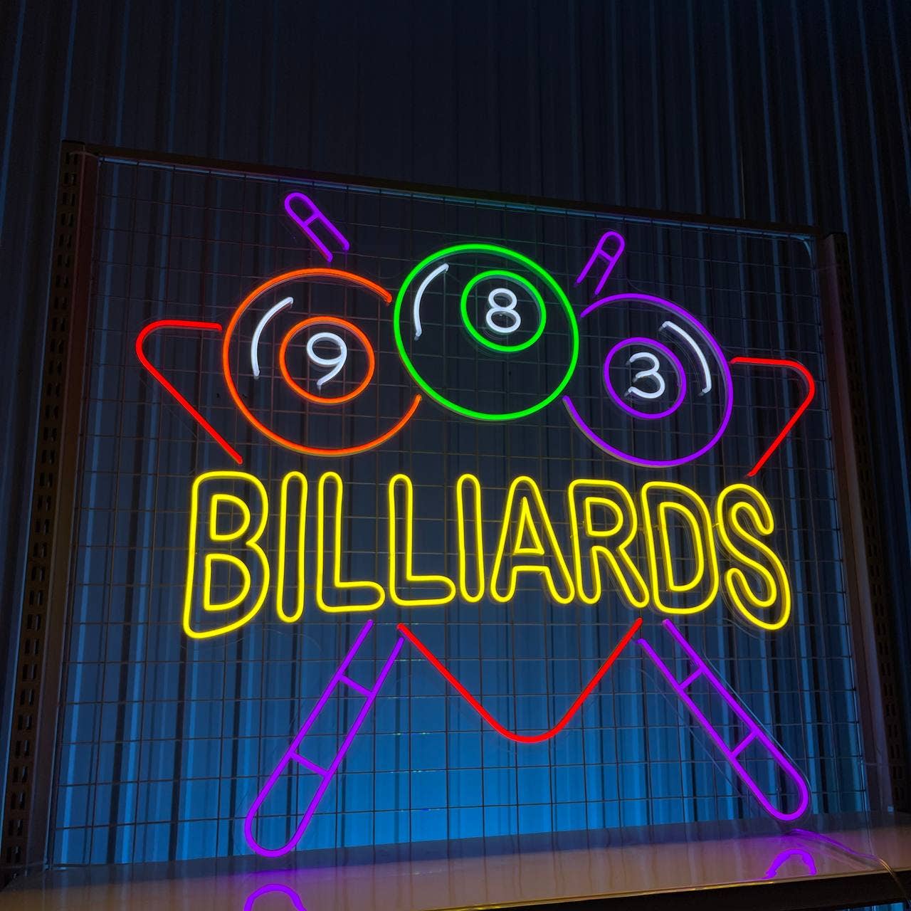 Billiards Neon Sign Billiards Wall Art