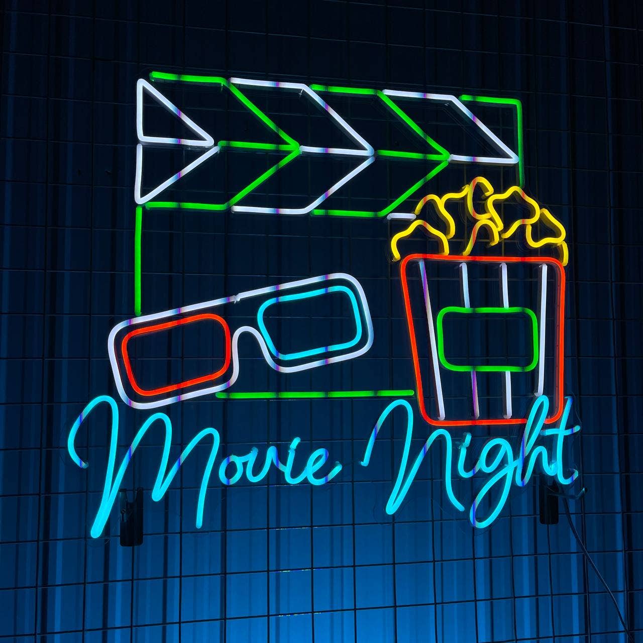 Movie Night Neon Sign Home And Cinema Wall Decor Lights