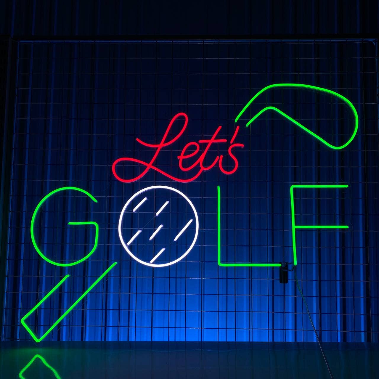 Let's Golf Neon Sign Gilf Club Shop Store Decor Signboard