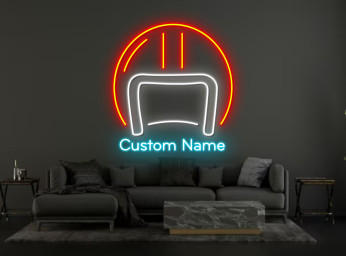 Custom Biker Helmet Name Neon Sign