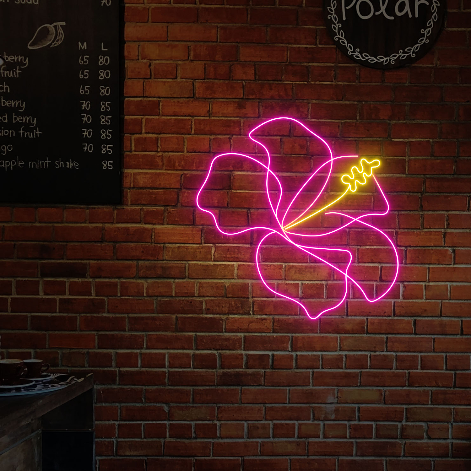 Hibiscus Flower Neon Sign Wall Art Decor