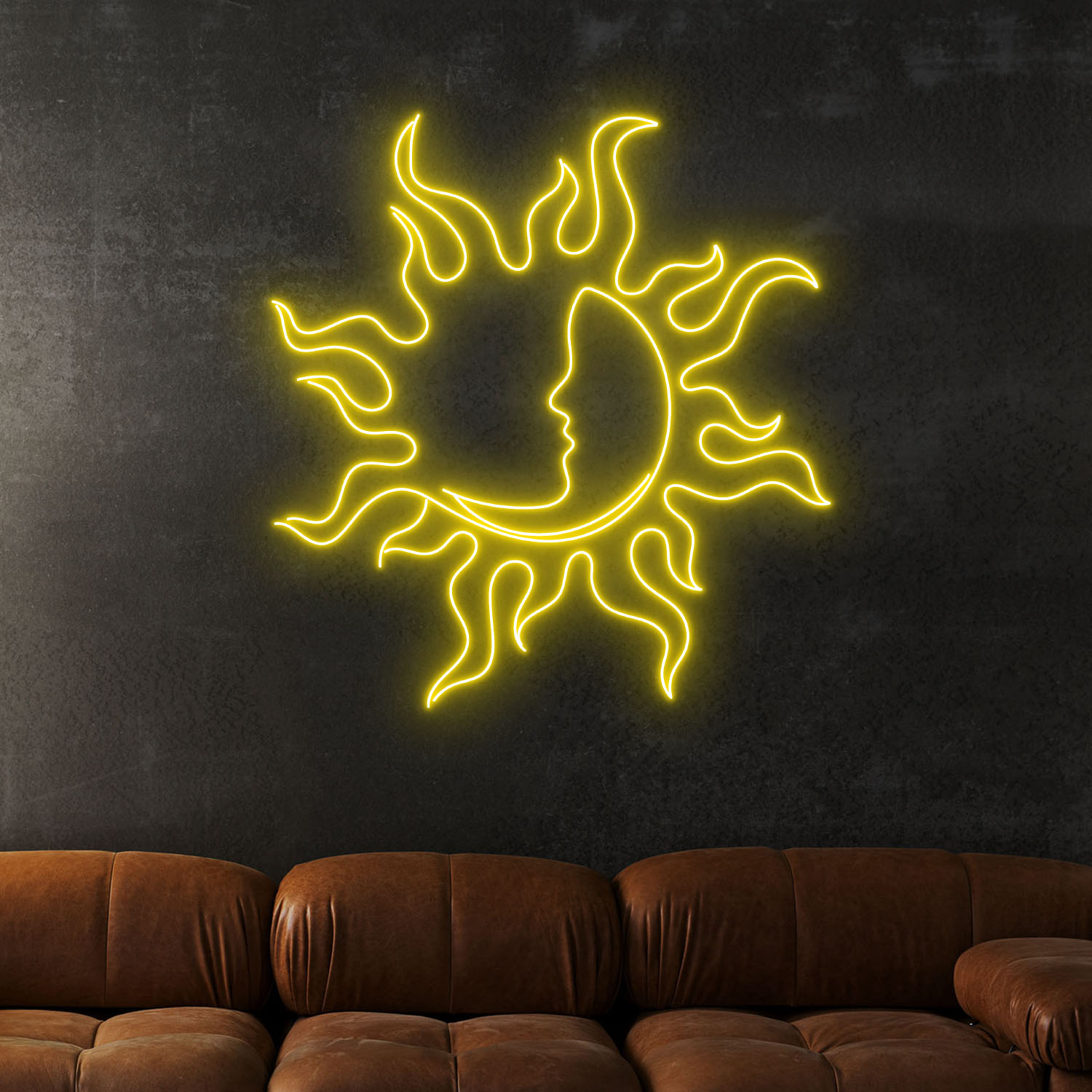 Sun And Moon Neon LED Sign Wall Art Home Decor