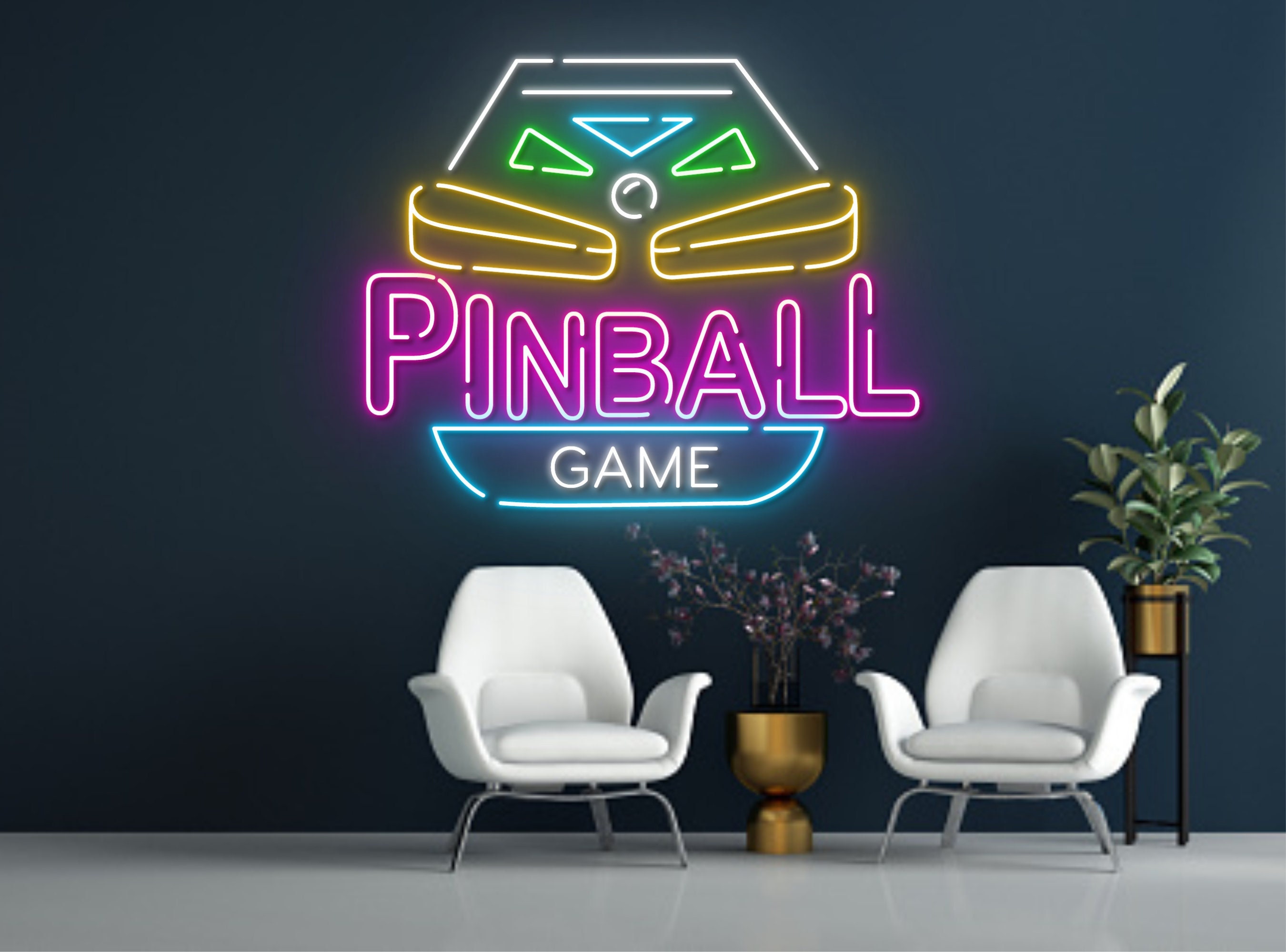 Pinball Game Neon Sign Decoration Gift