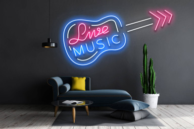 Live Music Studio Neon Signs Studio Coffee Live Music Decor