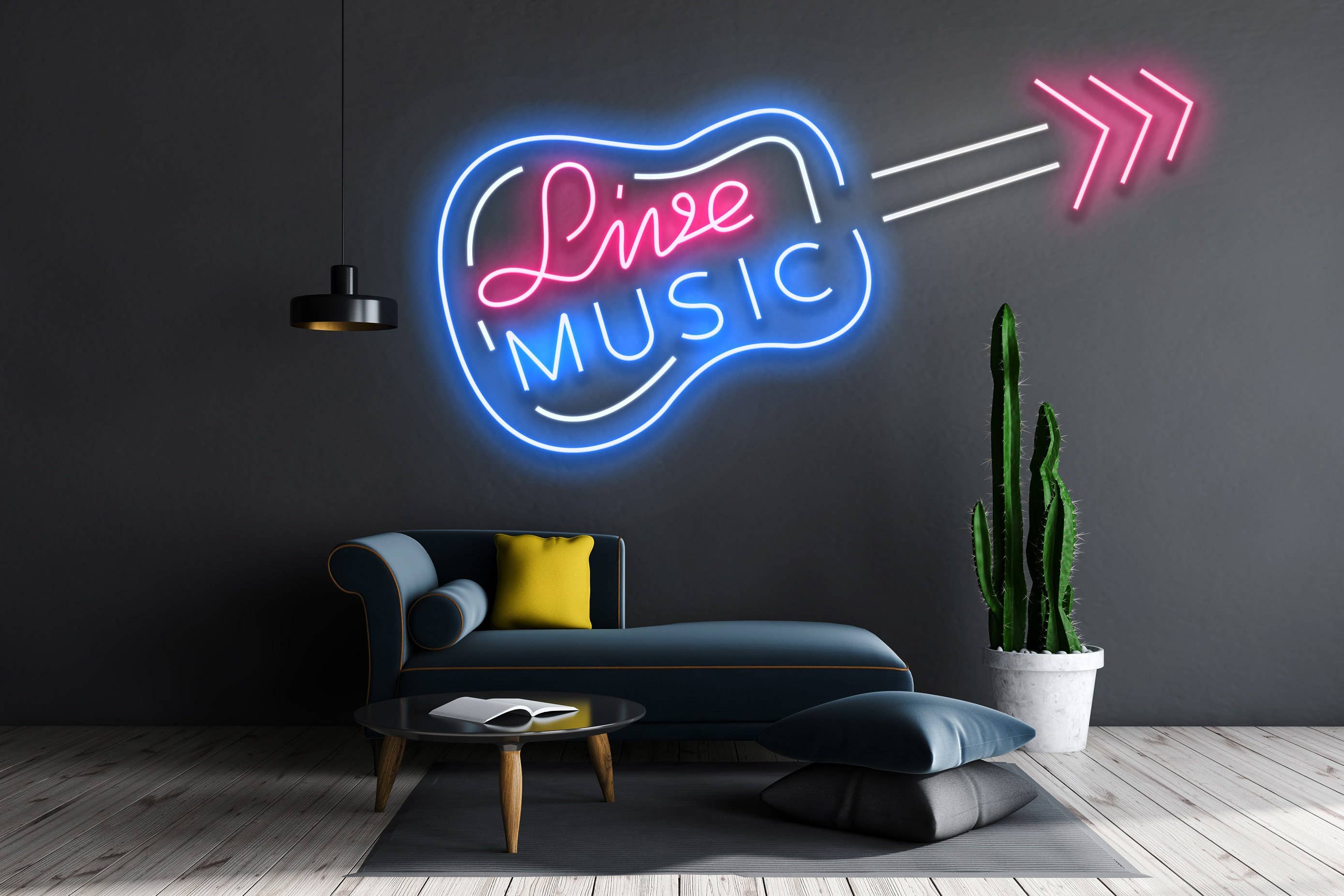 Live Music Studio Neon Signs Studio Coffee Live Music Decor