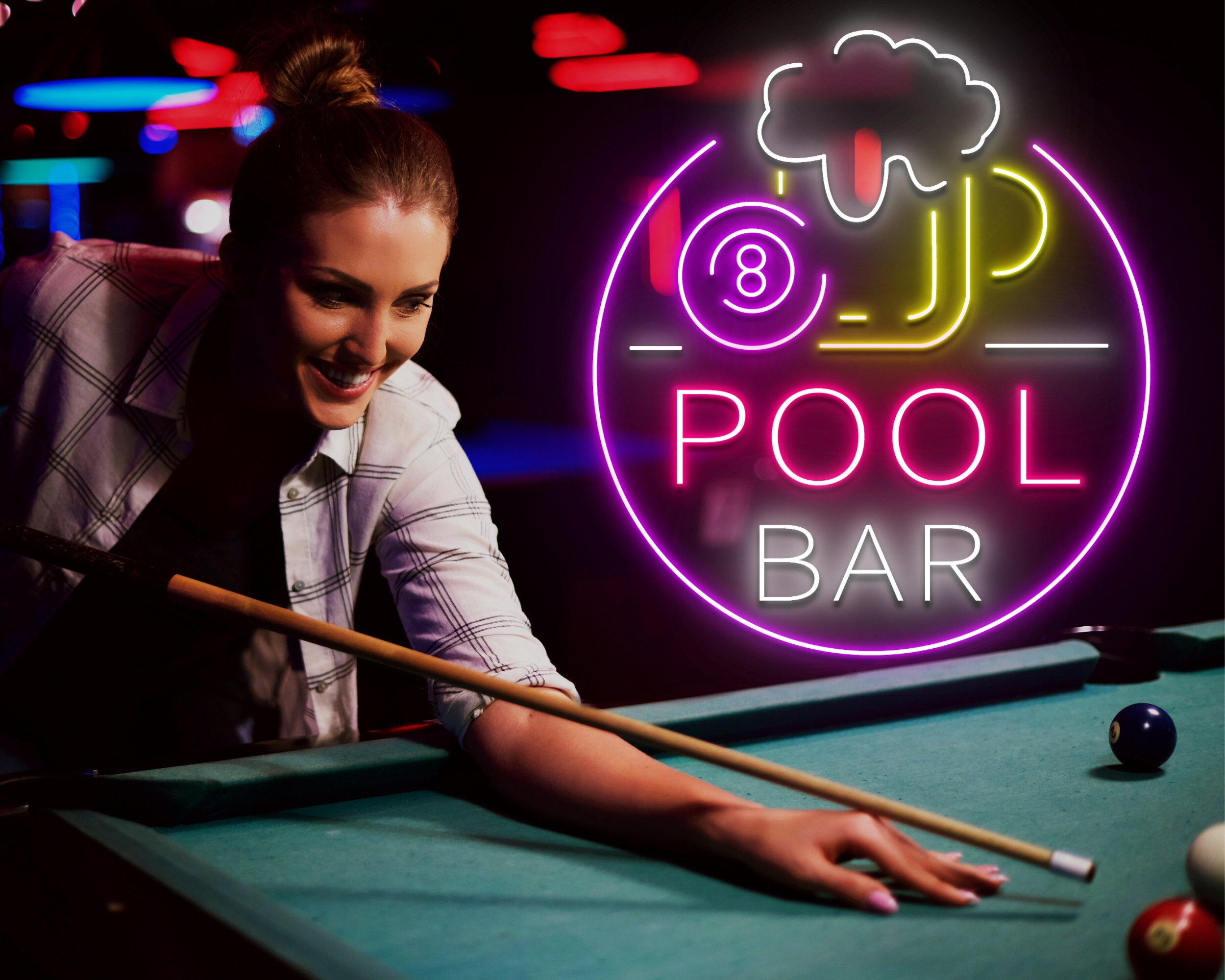 Billiard Pool Bar Neon Sign Custom Neon Sign