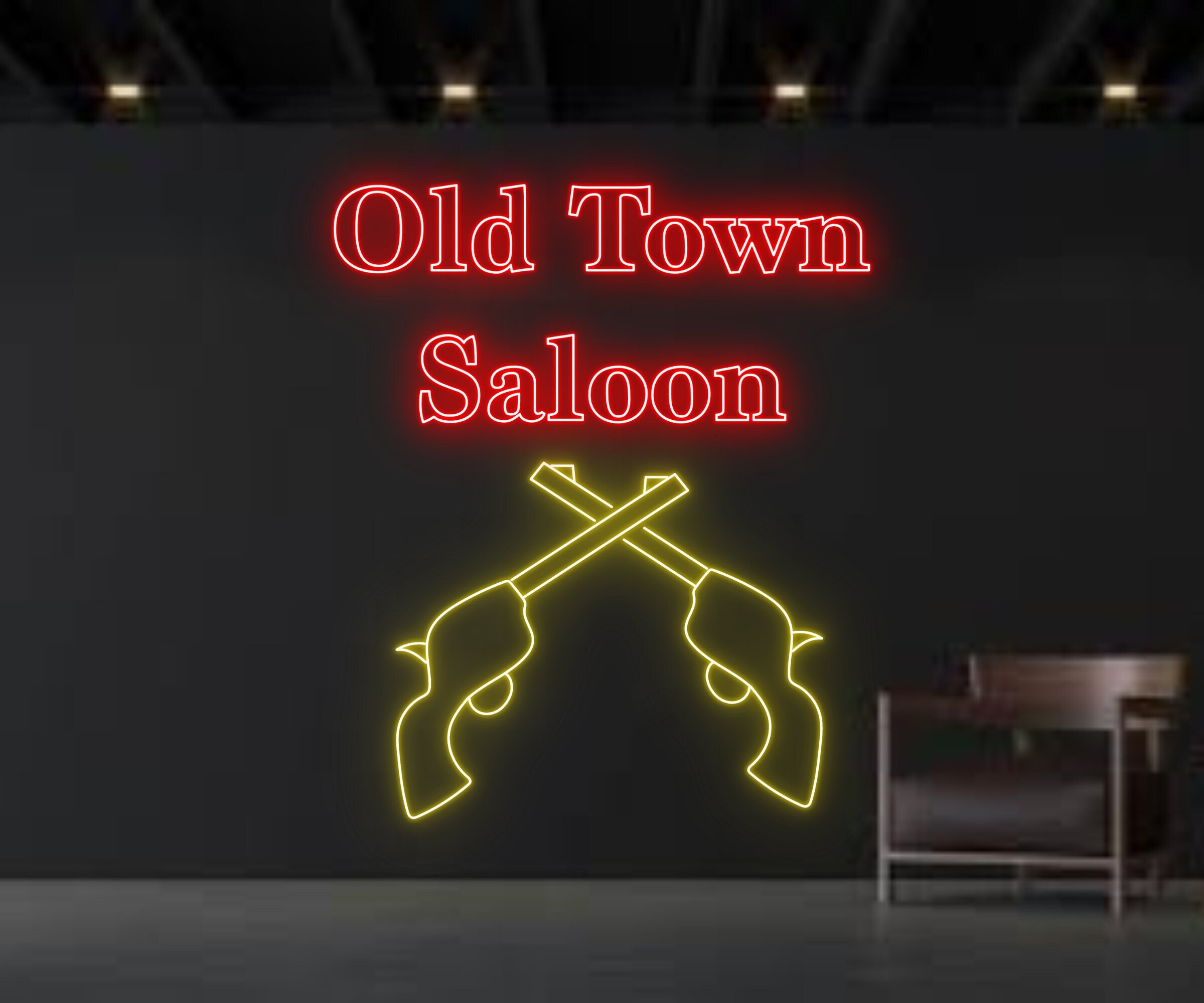 Old Town Saloon Neon Sign