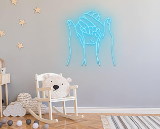 Mom And Baby Neon Sign Family Wall Decor