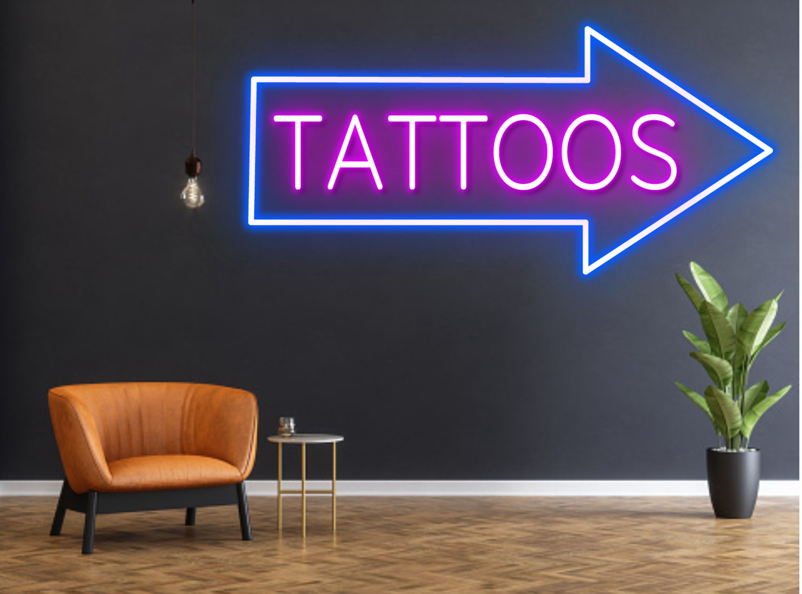 Tattoo Shop Open Neon Sign Bedroom Decor