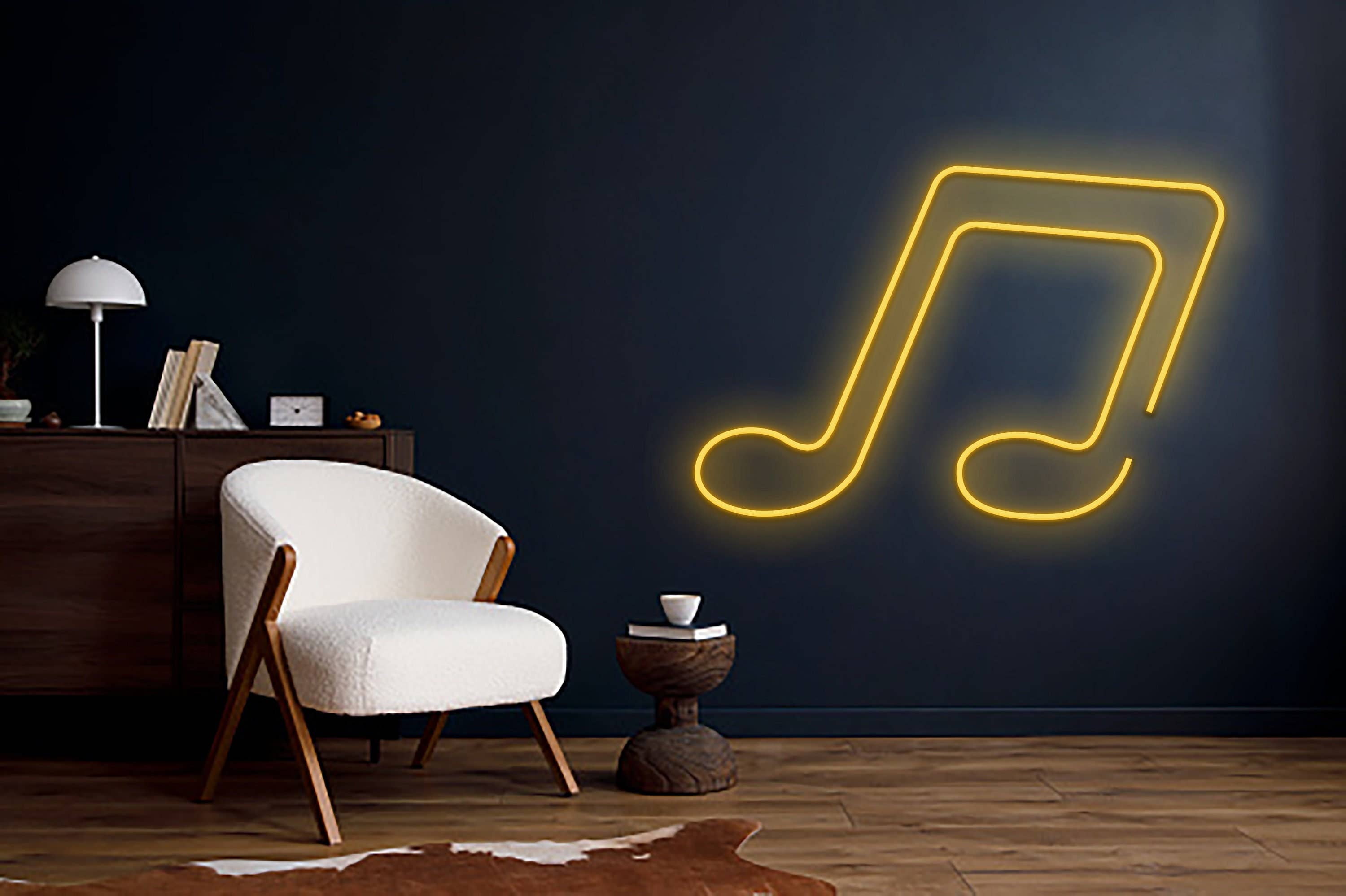 Music Notes Neon Sign Musician Gifts Studio Decor