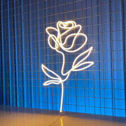 Rose Flower Neon Sign Flower Plant Shop Wall Decor