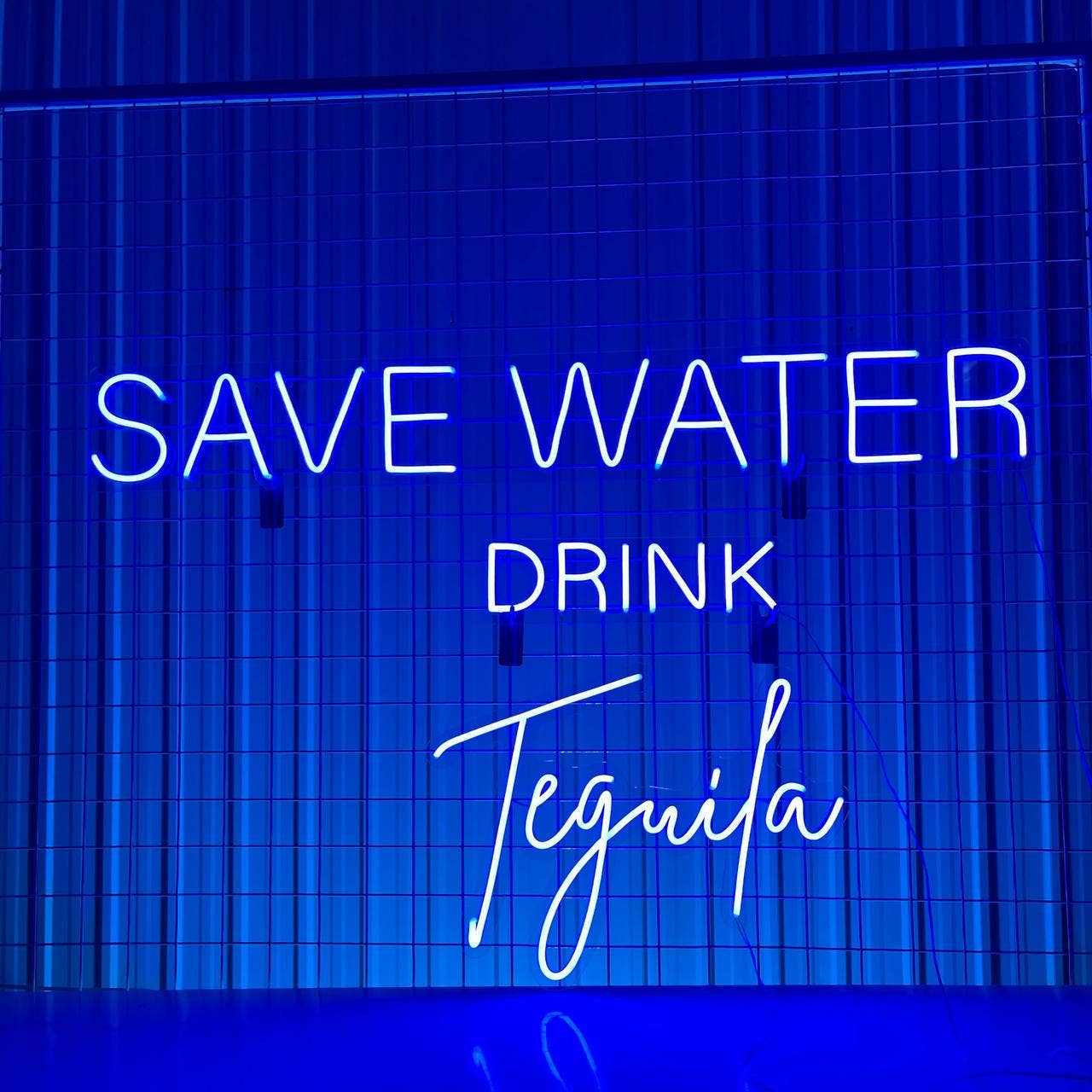 Save Water Drink Tequila Neon Sign Bar Bub Wall Decor