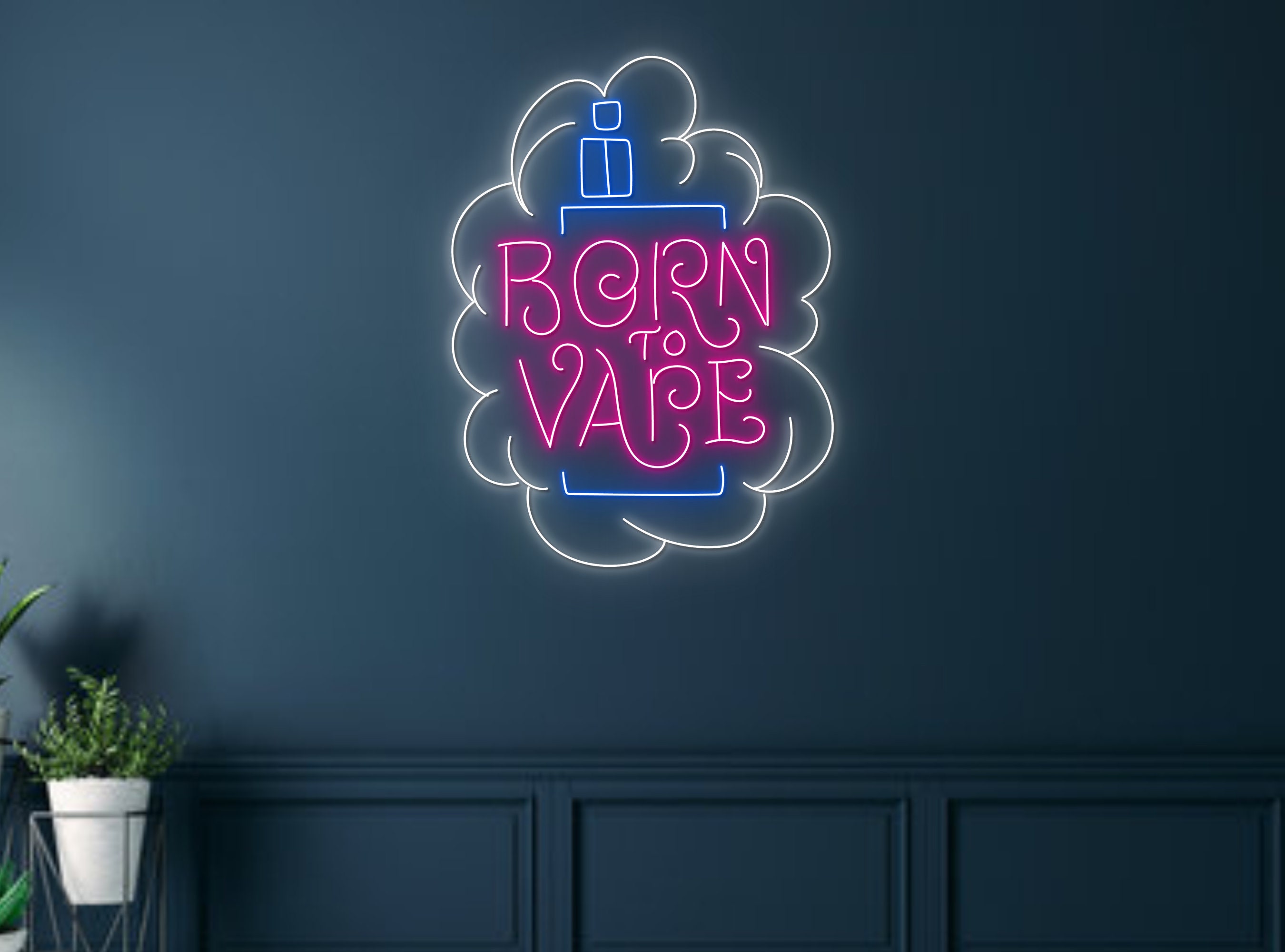 Born To Vape Smoking Shop Display Neon Sign