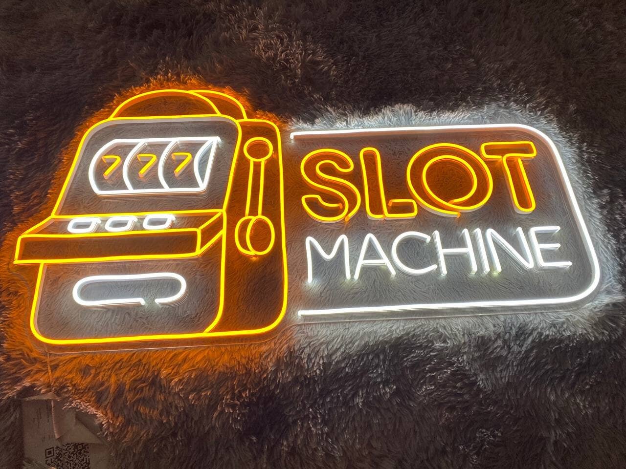 Slot Machine Neon Sign Gaming Store Decor