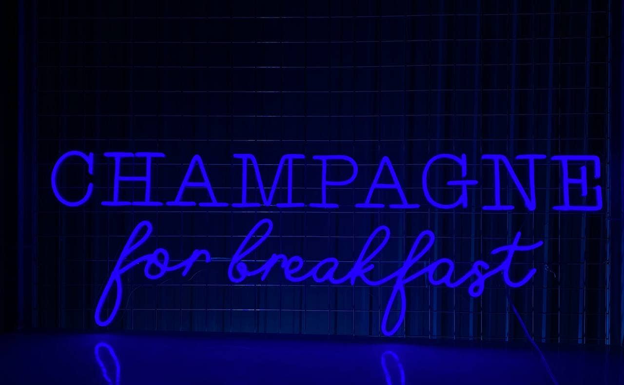 Champagne For Breakfast Neon Sign Champagne Led Light