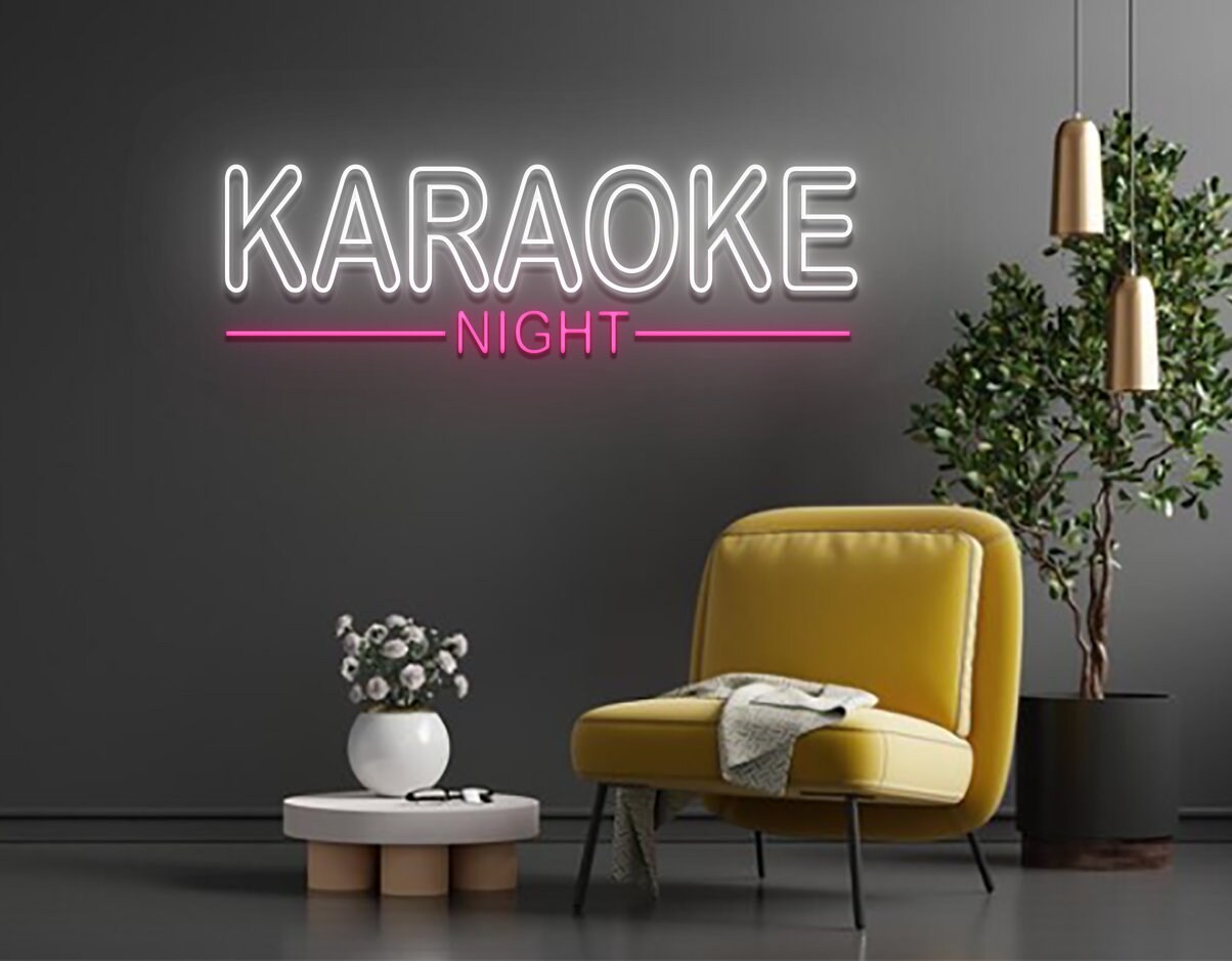 Karaoke Party Night Bar Neon Sign Decor Gift