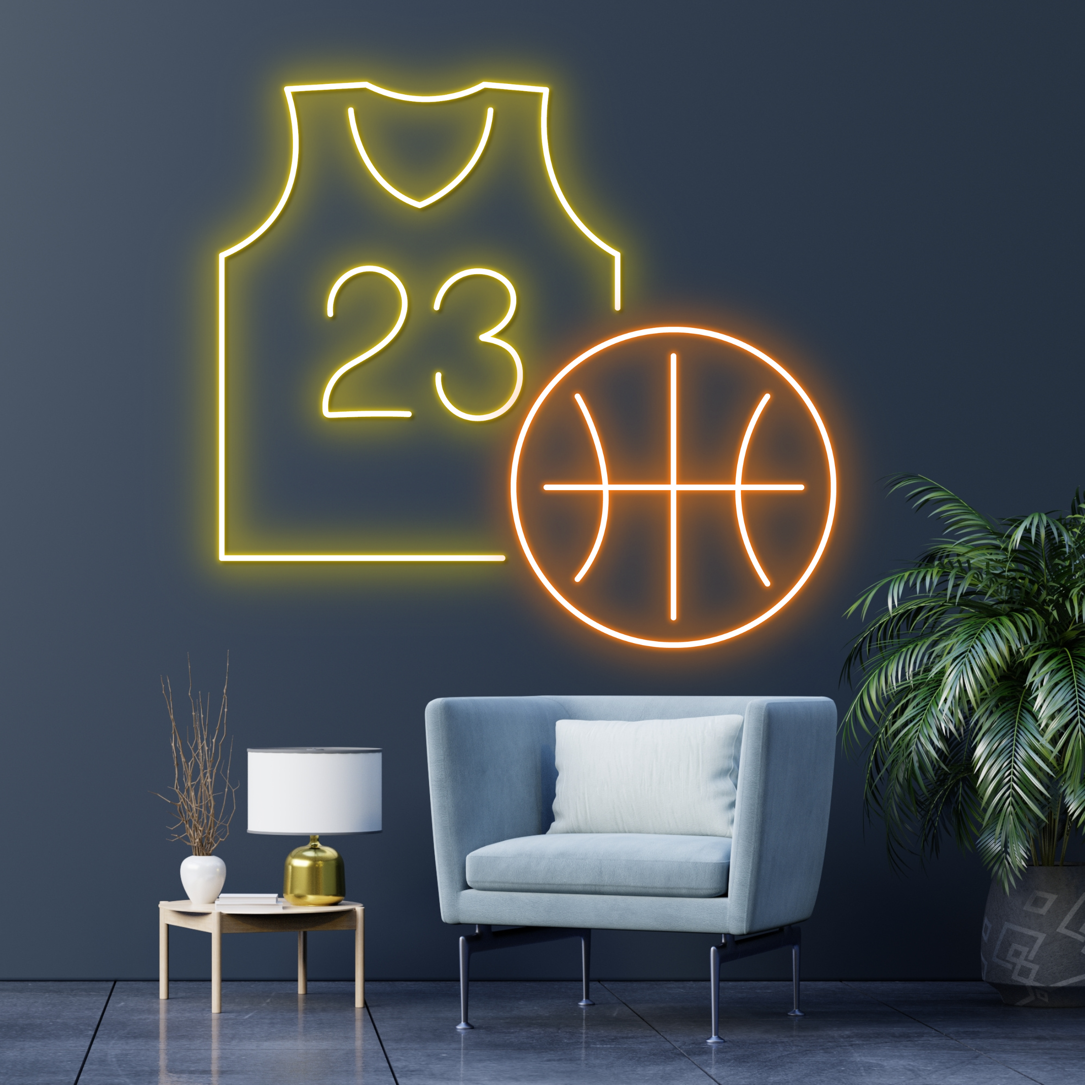 Personalize Volleyball Neon Sign Volleyball Club Wall Decor