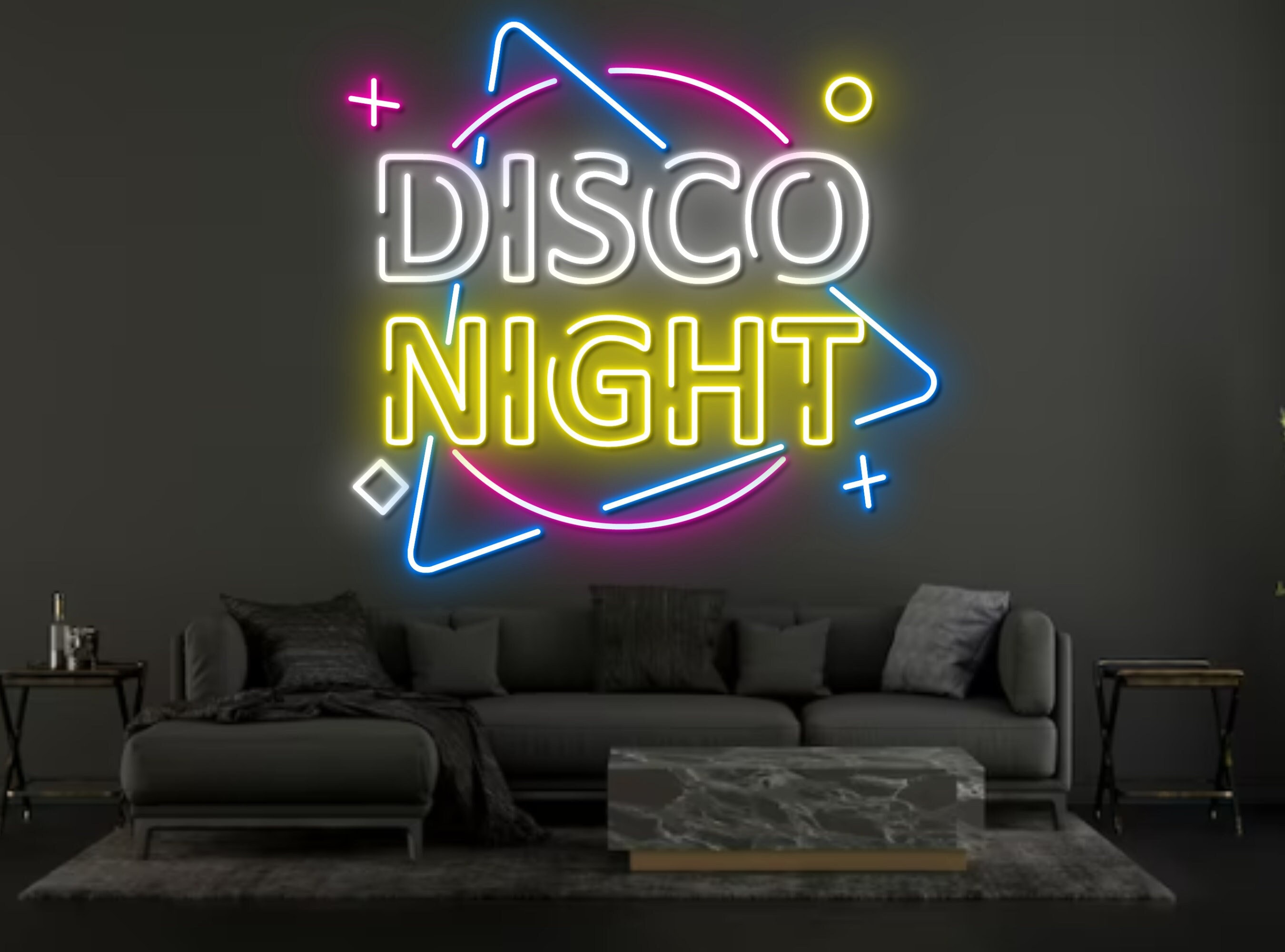 Disco Night Neon Sign DJ Zone