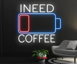 I Need Coffee Neon Sign Coffee Shop Signboard Wall Decor