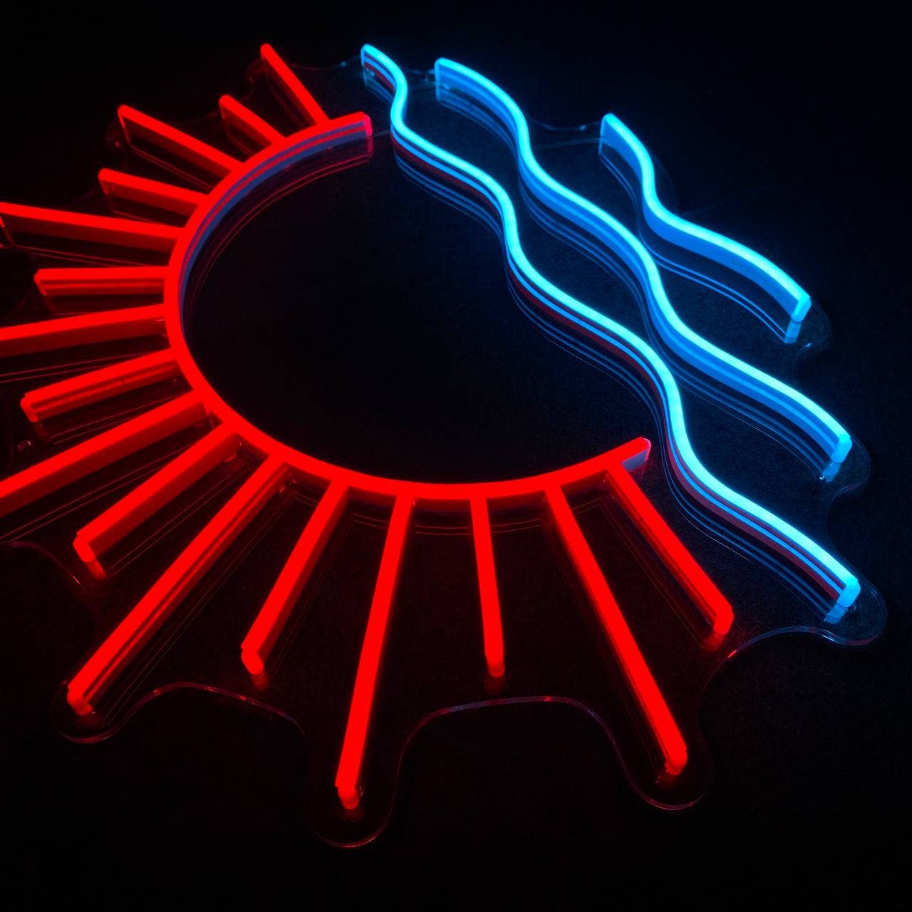 Sun Wave Neon Signs Long-lasting Retro Led Sign