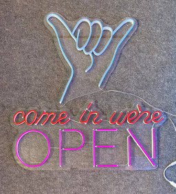 Open Neon Sign Shop Store Welcome Sign Shop