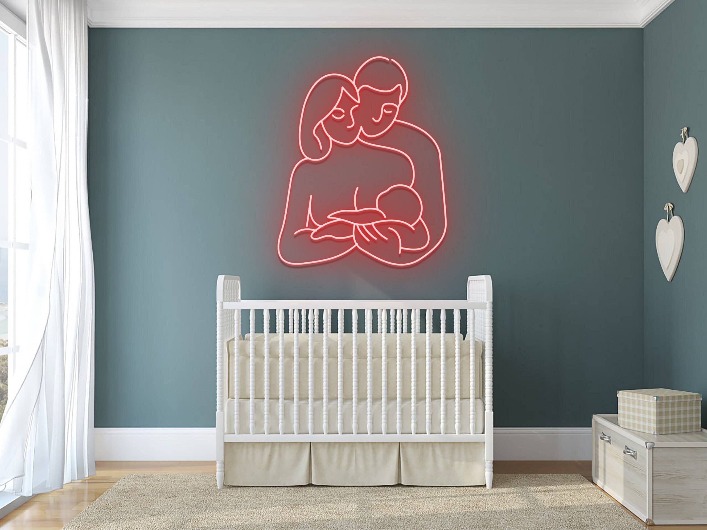 Dad Mom Baby Neon Sign Neon Sign Family Home Wall Decor