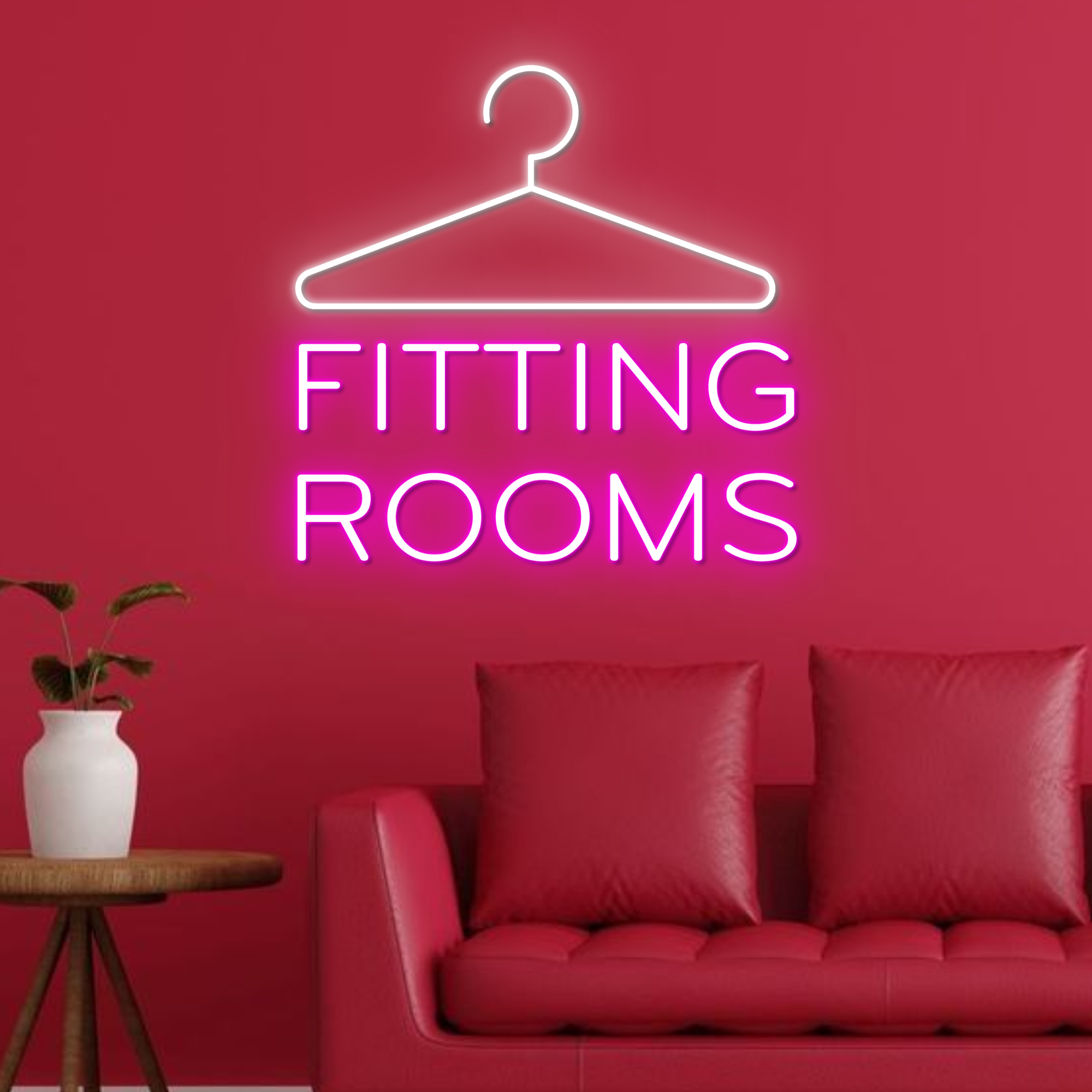 Fitting Room Hanger Neon Sign Clothes Shop Signboard