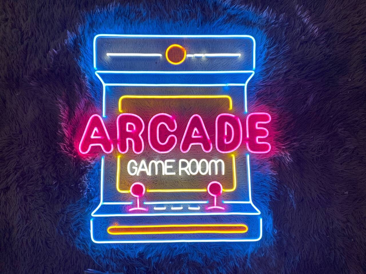 Arcade Neon Sign Game Room Decor