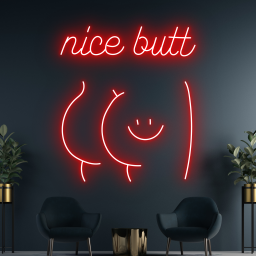 Nice Butt Neon Sign Gym Fitness Abstract Art Wall Decor