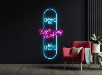 Skate Board Led Sign New Wall Art Decor