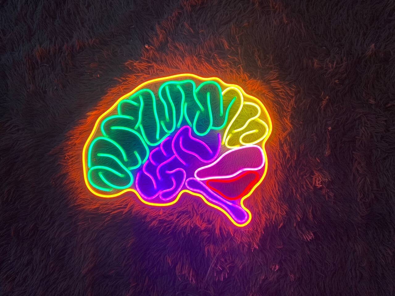 Brain Neon Signs Hanging Sign Wall Art