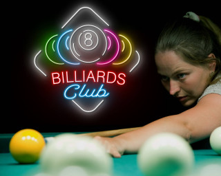 Billiard Neon Sign Arcade Wall Decor