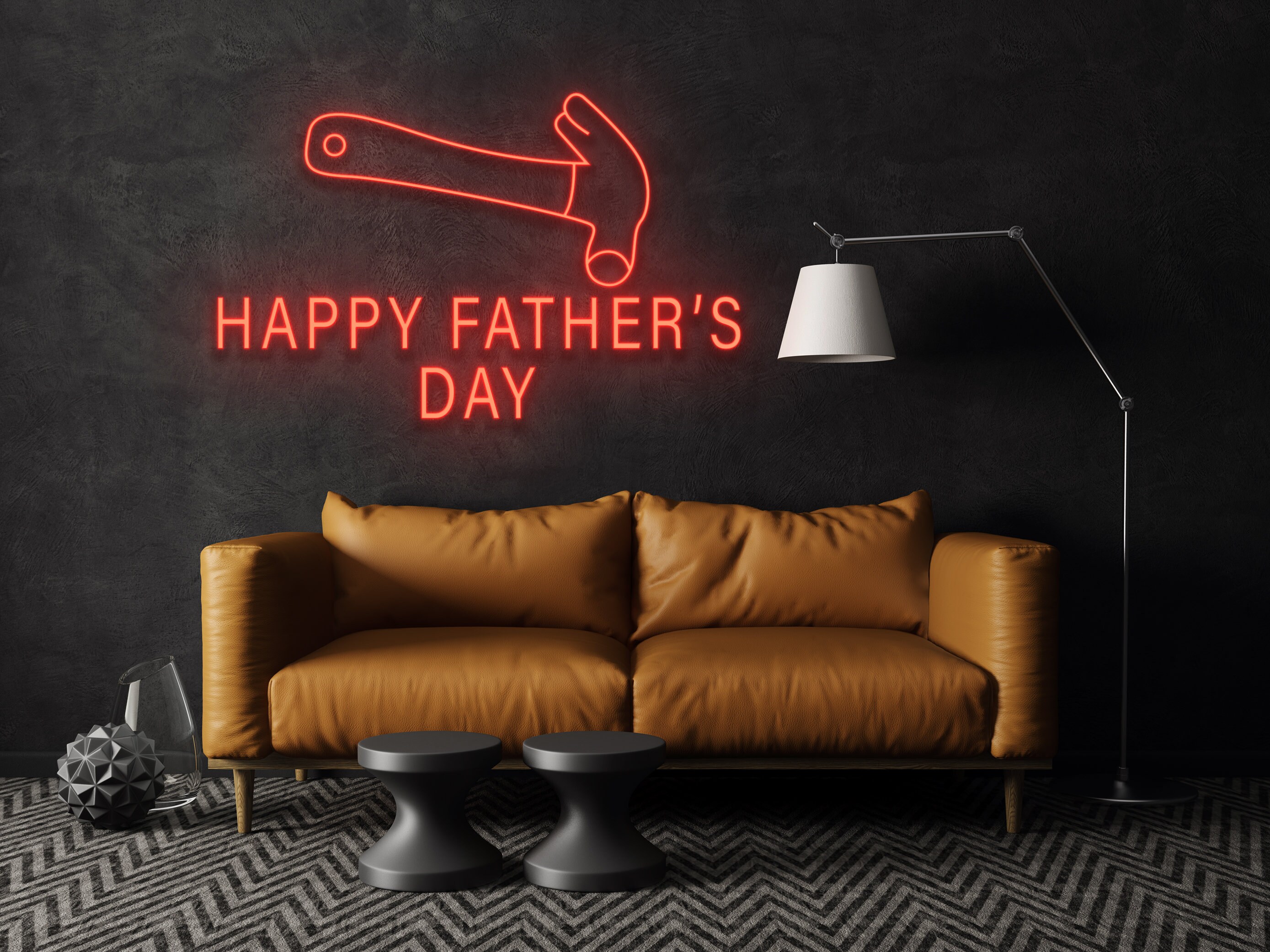 Happy Father's Day Neon Sign Dad Day Decor