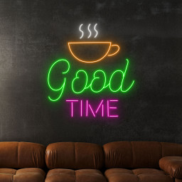 Good Time With Coffee Neon Sign Coffee Shop Wall Decor