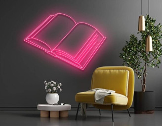 Book Line Art Neon Signs