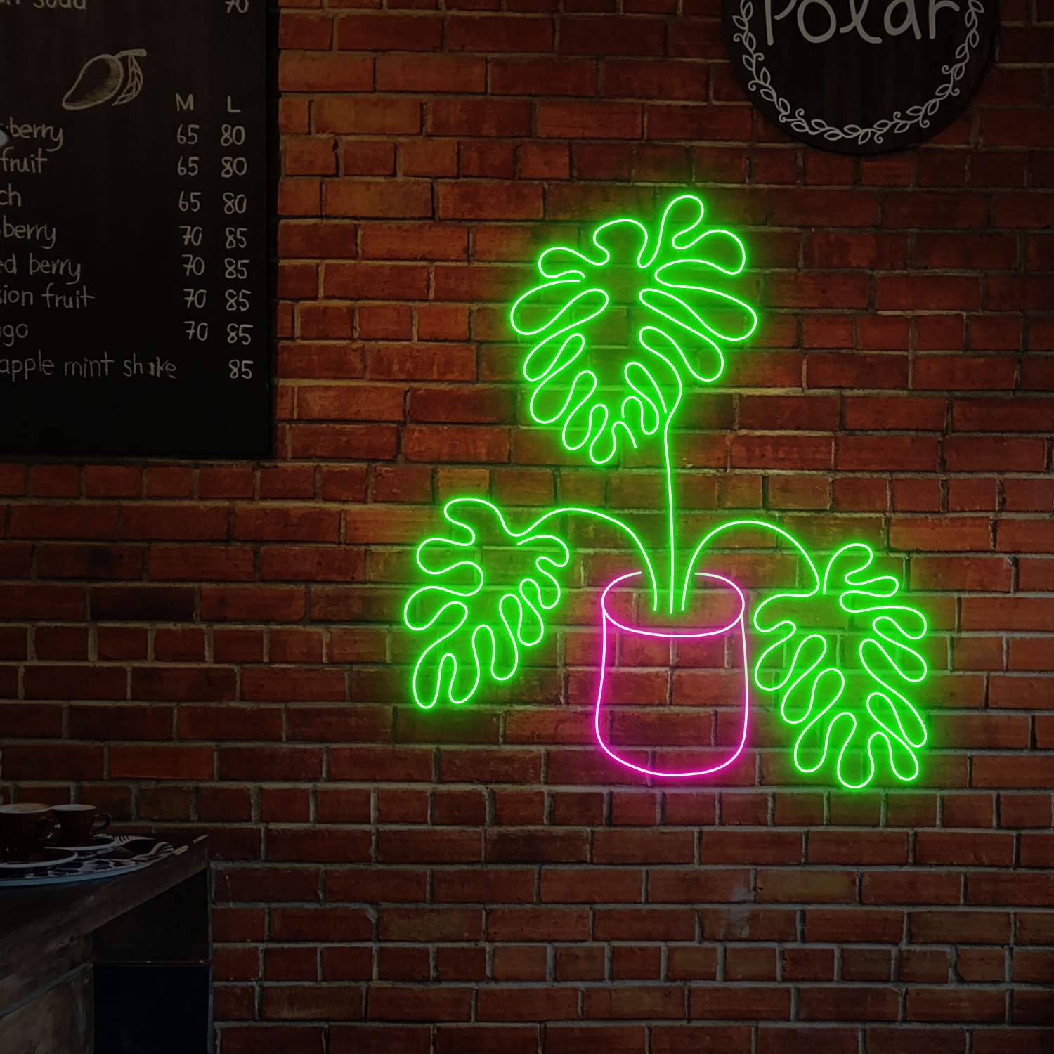 Monstera Leafs Neon Sign