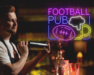 Football Pub Beer Party Pub Neon Signs Outside Decor