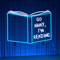 Go Away I'm Reading Neon Sign Coffee Book Store Wall Decor