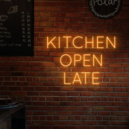 Kitchen Open Late Neon LED Sign Restaurant Sign Decor