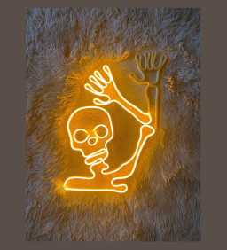 Skeleton Neon Signs Halloween Wall Decor