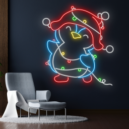 Penguin Christmas Neon Sign Christmas Lights Decoration