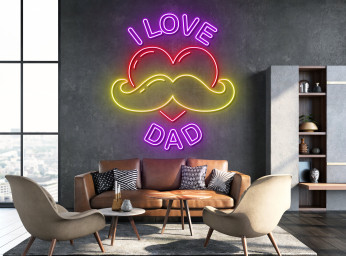 I Love Dad Neon Sign Father Day Idea