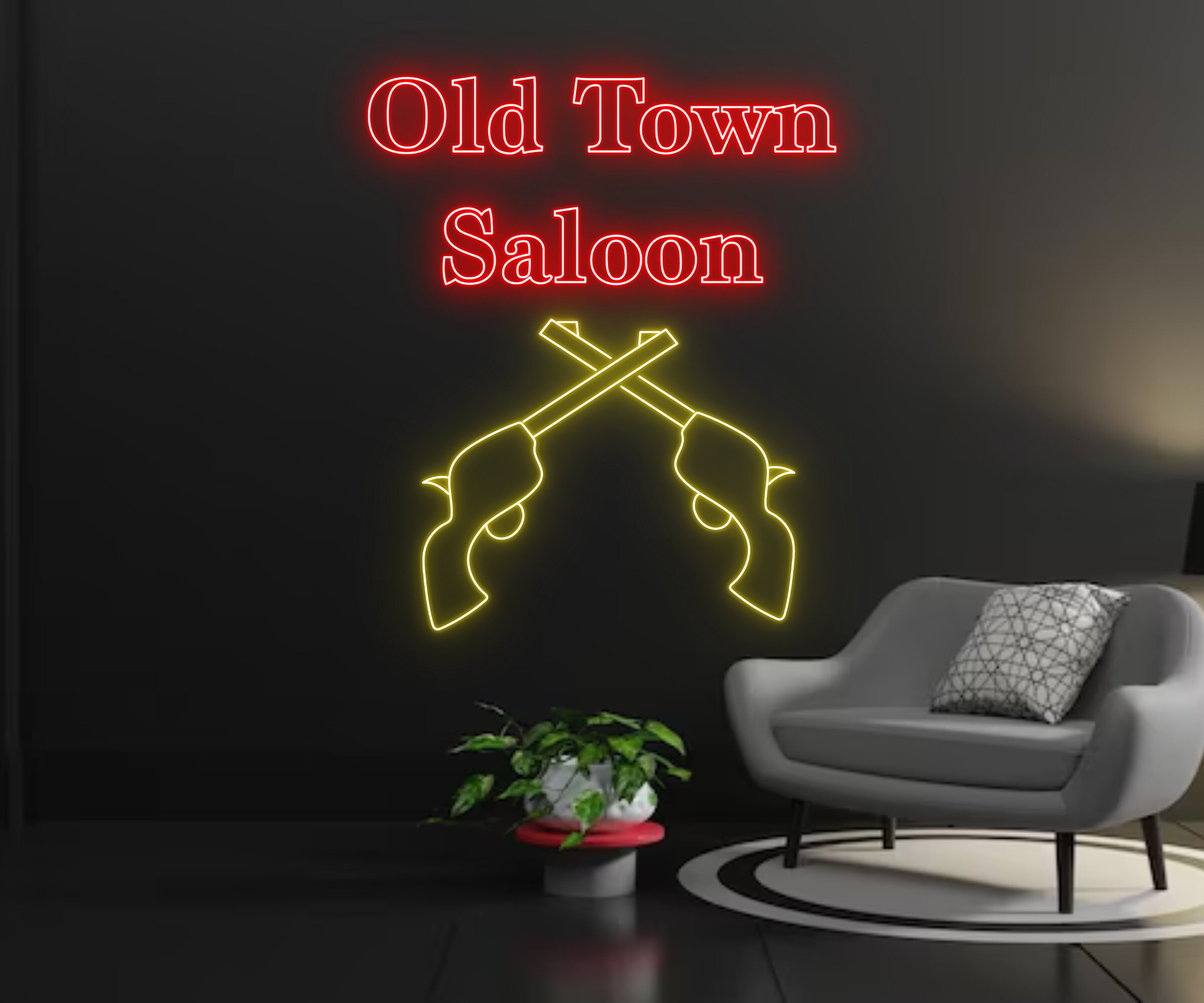 Old Town Saloon Neon Sign