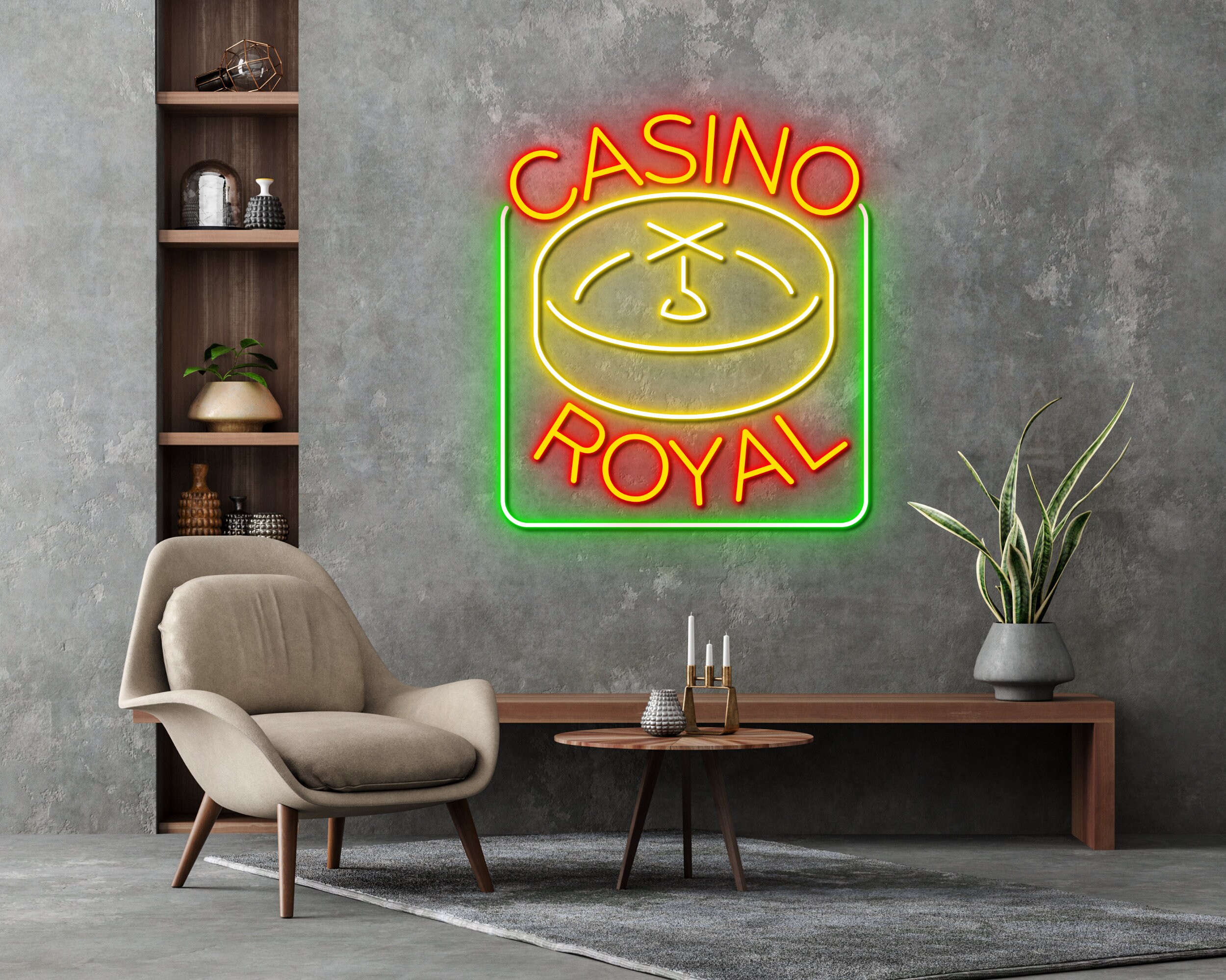 Casino Royal Cards Neon Sign Playing Cards Pokers Aces