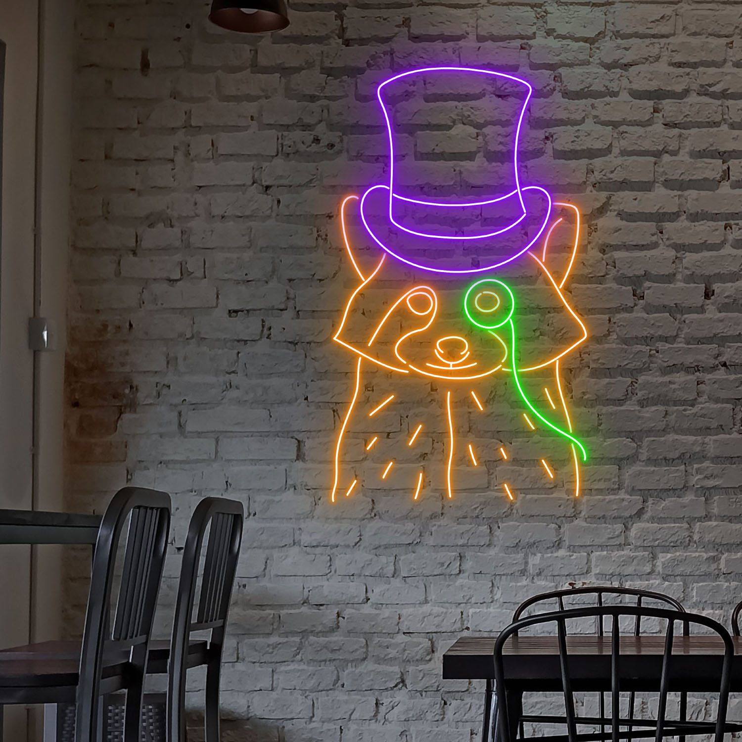 Raccoon Gentleman Neon Sign