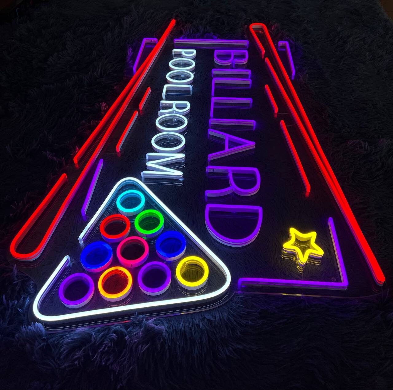 Billiards Neon Sign Home Decor