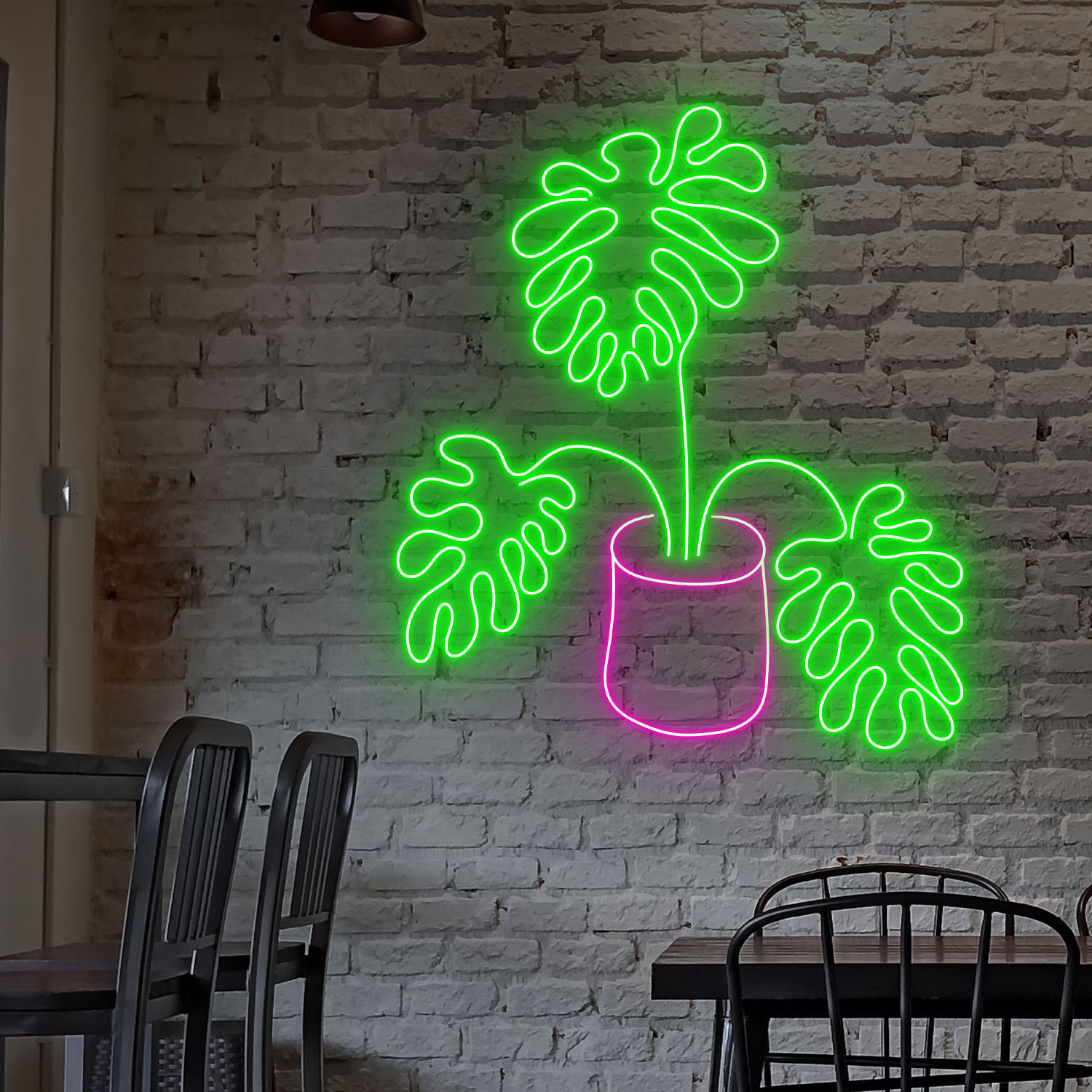 Monstera Leafs Neon Sign