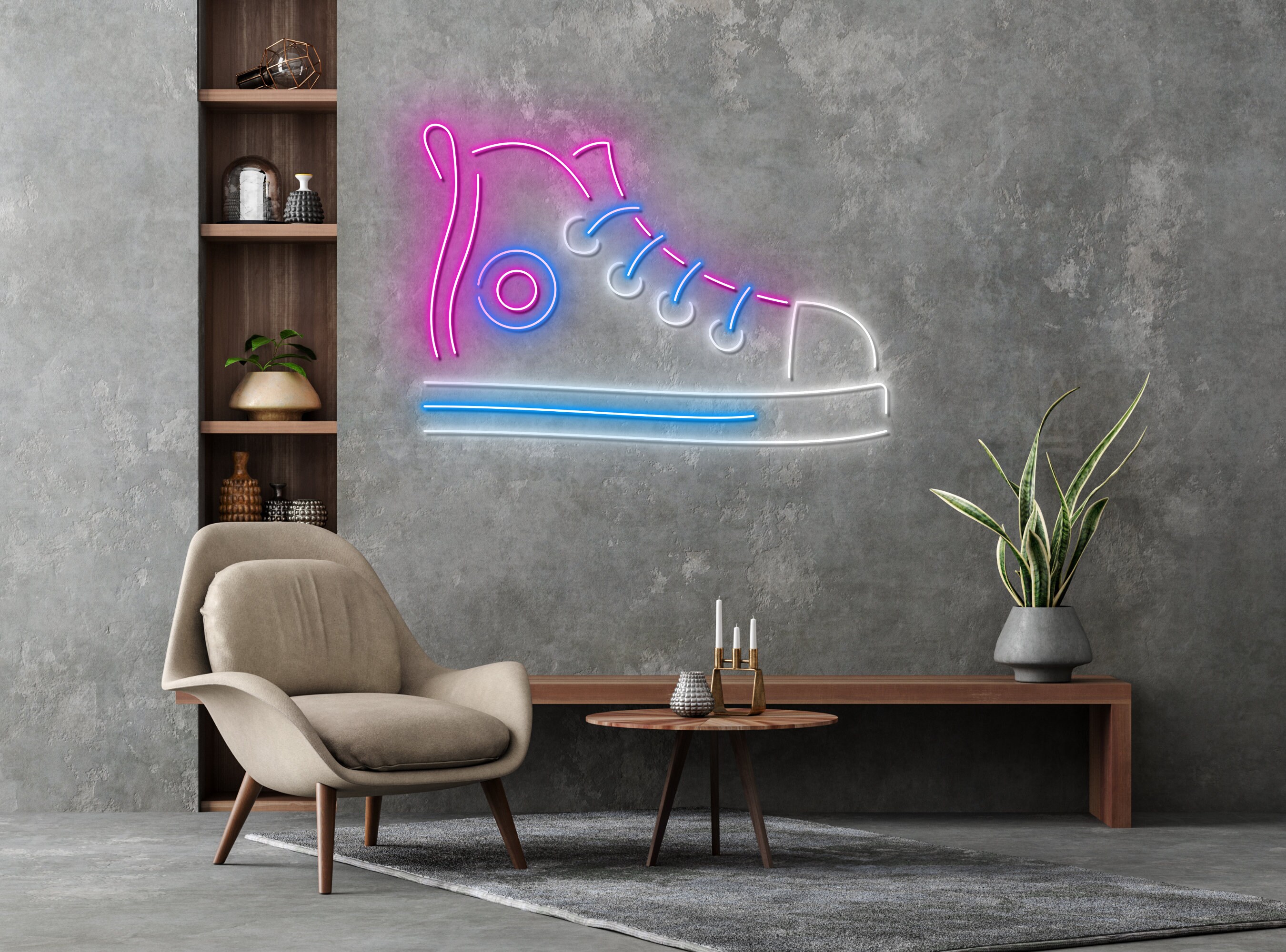 Shoes Neon Sign Personalized Wall Decor