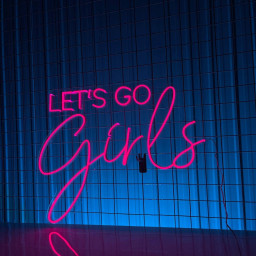 Let's Go Girls Neon Sign Girl Cave Home Wall Decor